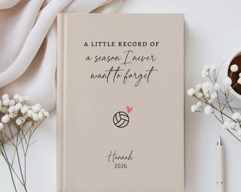 Volleyball Season Journal, Personalized Senior 2027 Memory Book, End of Season Team Gift, Volleyball Senior Night Keepsake Notebook