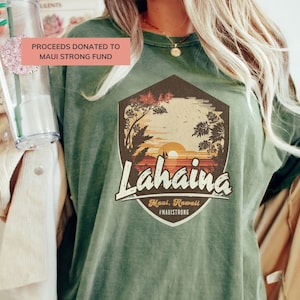 Lahaina Hawaii Maui Strong Support Shirt, Lahaina Maui Shirt for Coconut Girl, Beach Themed Comfort Colors, Aloha Lahaina