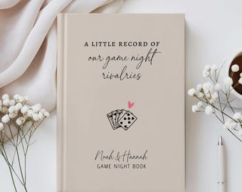 Personalized Game Night Book, Poker Score Book, Game Night Journal, Card Game Score Keeper, Custom Family Game Night Gift
