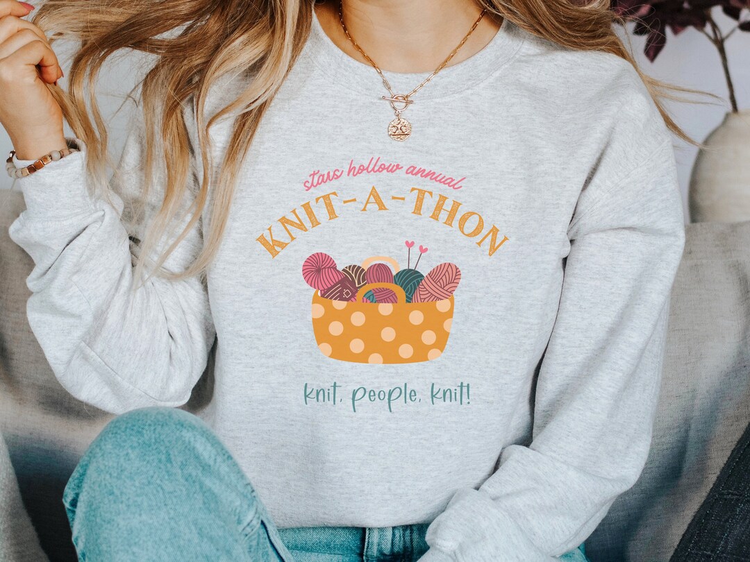 Knitathon Knitting Quote Sweatshirt Knitting Gift Gift for Etsy