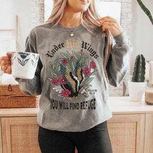 Christian Streetwear Comfort Colors crewneck sweatshirt, Bible verse vintage worship shirt, Christian Jesus gifts, Faith based trendy shirt