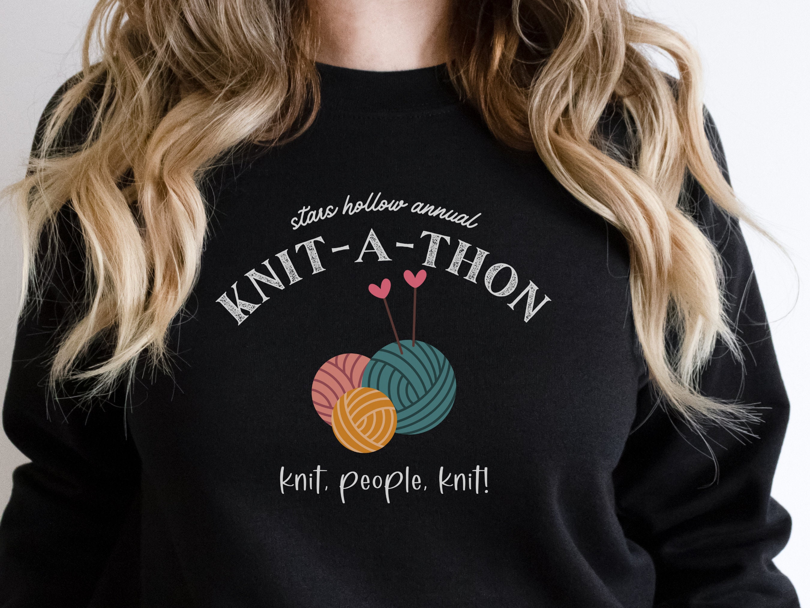 Knitathon Knitting Quote Sweatshirt Knitting Gift Gift for Etsy