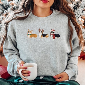 Corgi Dog Puppy Avec Des Cadeaux Corgi Sweat à Capuche