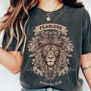 Boho Christian Comfort Colors crewneck Shirt, Bible verse worship shirt, trendy vintage Christian revival gifts, Faith over fear based shirt