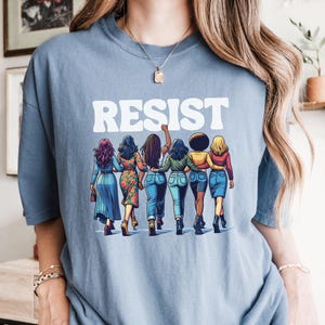 T-shirt Résistez, Ne touchez pas à la protestation, T-shirt d&#39;activiste politique féminisme, Sauvez la sécurité sociale, Protégez la liberté d&#39;expression, T-shirt sur les droits de l&#39;environnement
