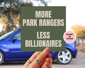 Protect our national parks car magnet, Anti Billionaire National Parks bumper sticker, anti trump magnet, f*ck trump sign, defund DOGE