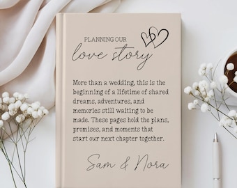 Custom Newly Engaged Wedding Planning Journal, Engagement Gift for Her, Personalized Bridal Shower Gift, Custom Name Future Mrs
