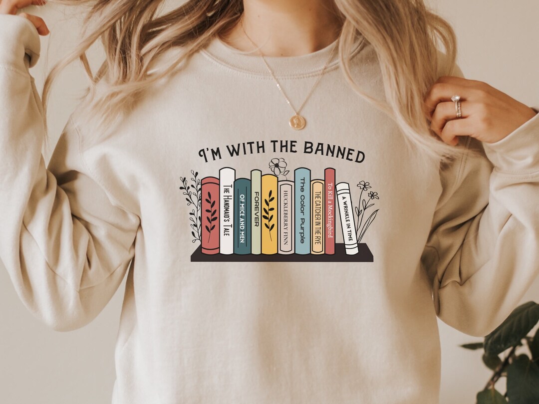 I'm With the Banned Books, Funny Bookworm Shirt, Reading Books, Book ...