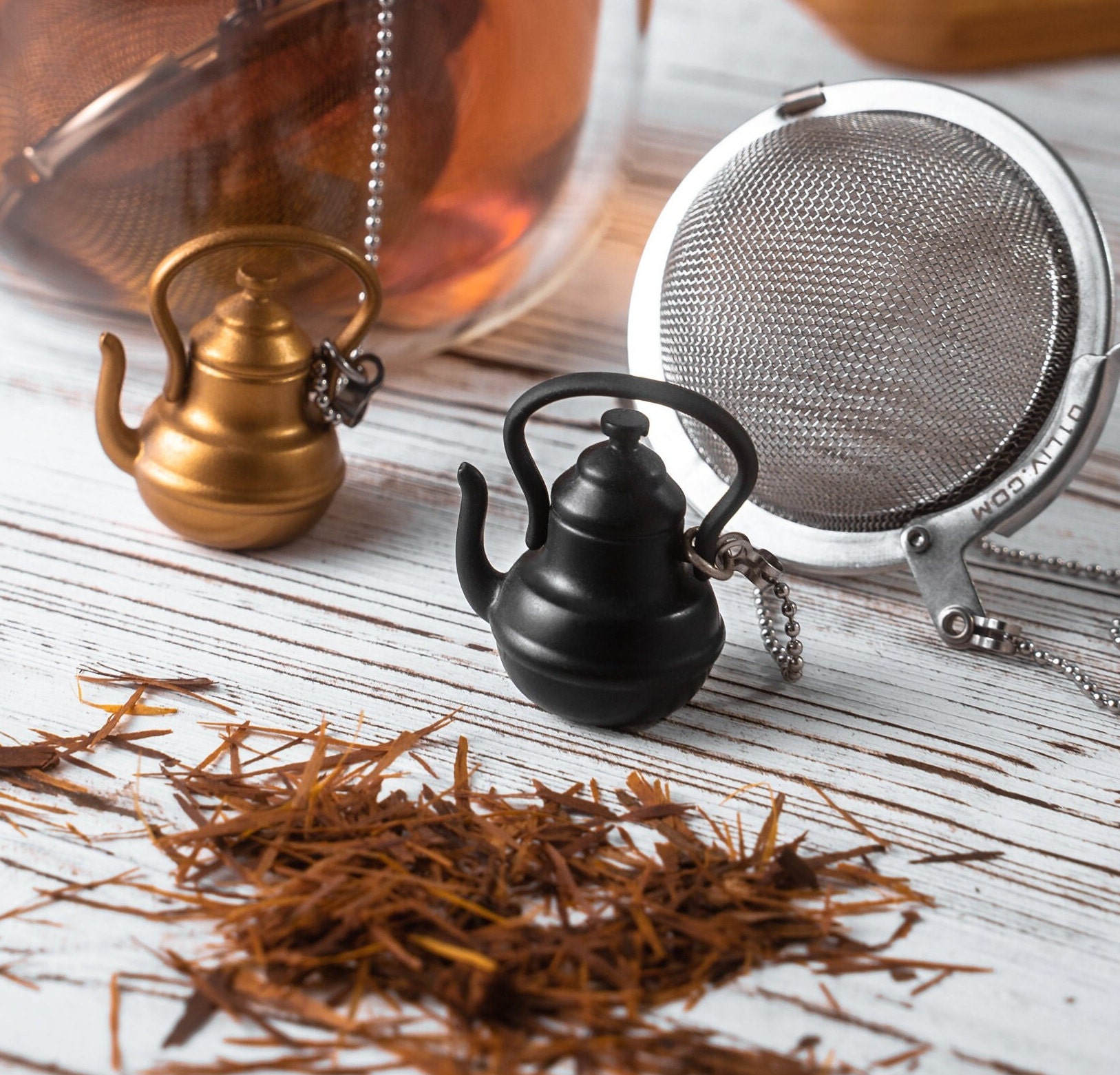 Skull Head Shaped Silicone Tea Infuser | Detachable Filter Strainer For Loose Leaf Tea, Heat Resistant, Gray - View #8