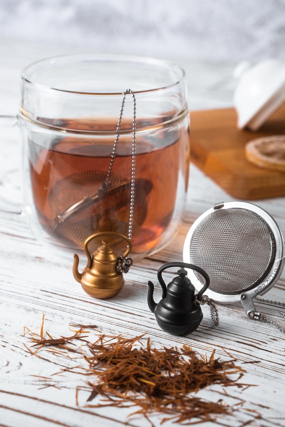 Teapot Tea Infuser, Loose Leaf Tea Infuser, Mesh Tea Ball, Tea Strainer,  Gold Tea Infuse, Charm Tea Infuser, Tea Lover Gift 