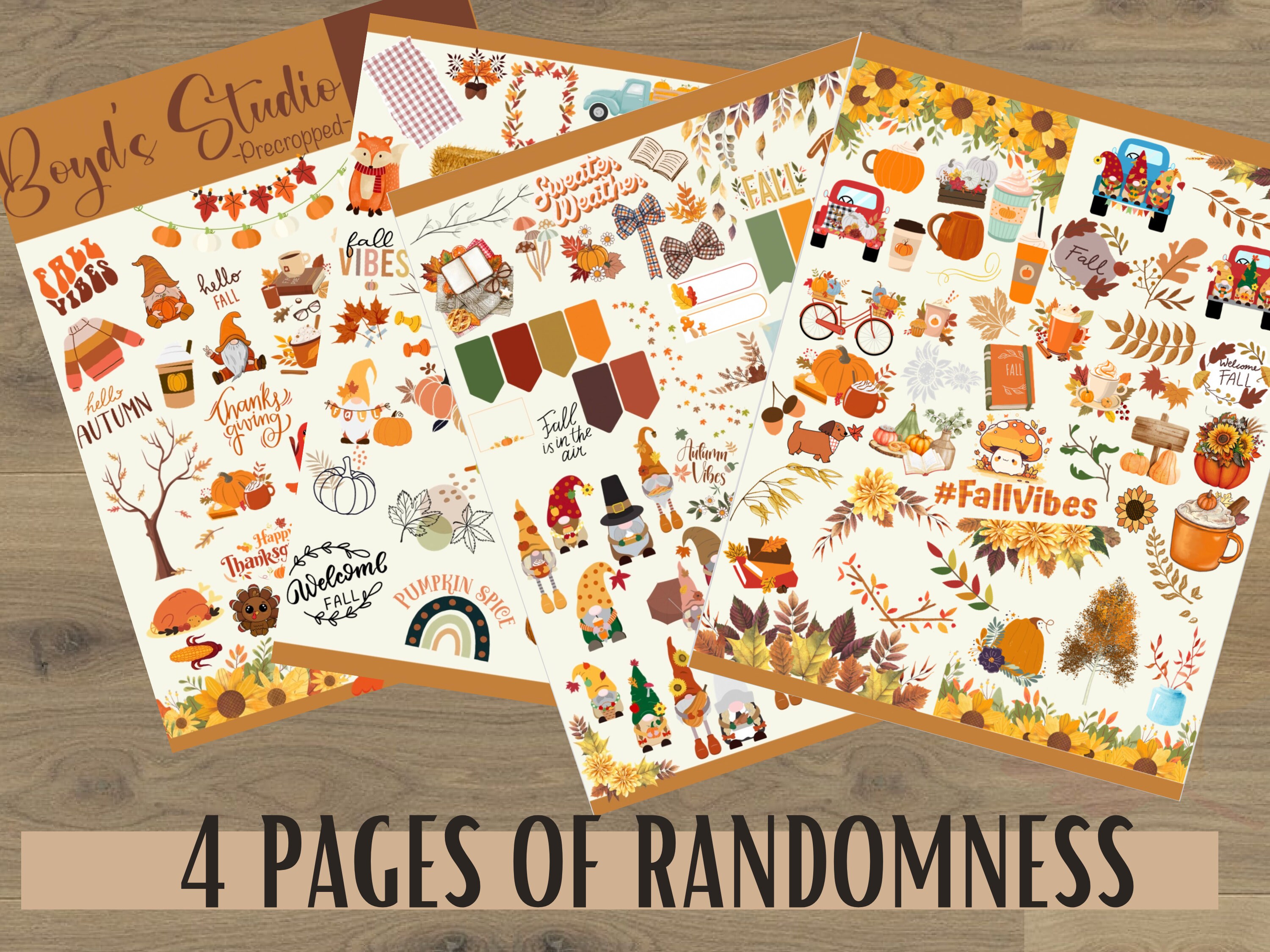 Autumn/ Fall Digital Stickers 2023 Goodnotes Stickers, 200 September