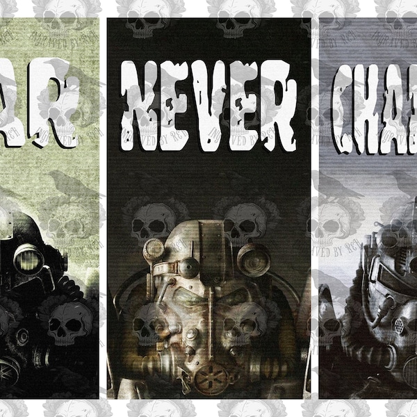 Fallout Inspired "War Never Changes" Design Power Armor Helmets PNG Download