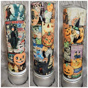 Klassischer Halloween Becher mit wiederverwendbarem Strohhalm