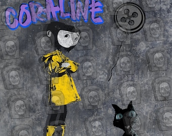 Coraline PNG Arquivo Digital Download Tumbler Wrap