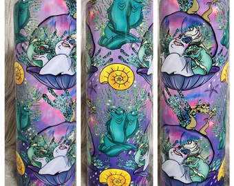 Vaso inspirado en la bruja del mar malvado "Ursula" 20 oz