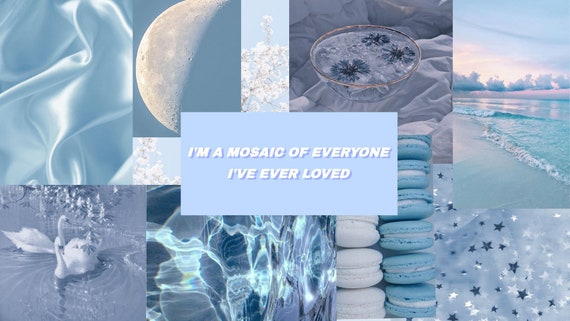 Light Blue Aesthetic Laptop Wallpaper Digital Download Etsy Australia