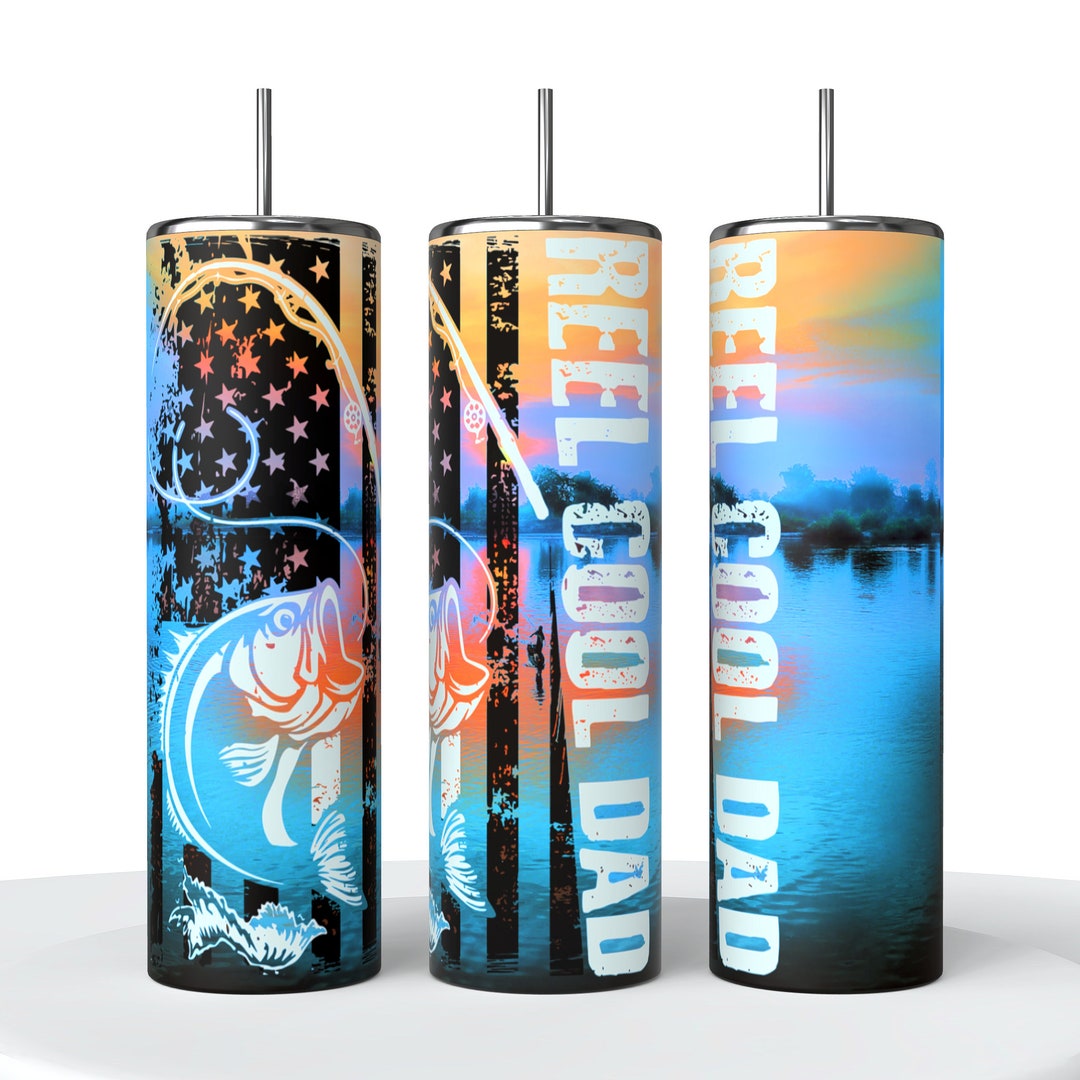Reel Cool Dad Fishing Tumbler Wrap/tumbler Designs for Sublimation ...