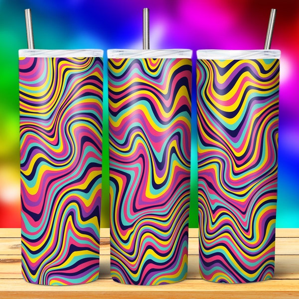 Psychedelic trippy tumbler design