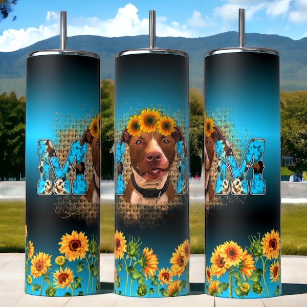 Dog mom tumbler wrap/pit mom/ pit bull tumbler design/sublimation/digital download