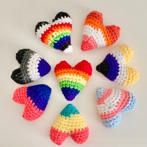 Crochet Pride Hearts