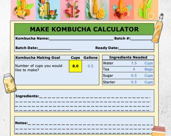 Make Kombucha Calculator