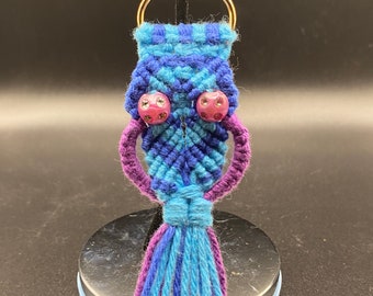 Macrame Owl Keychain