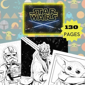 130 PAGES - Space : Star Wars - Coloring Book Compilation, Great for ALL AGES