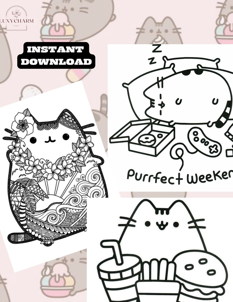 Super Cute KAWAII / Anime Coloring Pages COMPILATION - Etsy