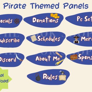 10x Pirate Twitch Panels