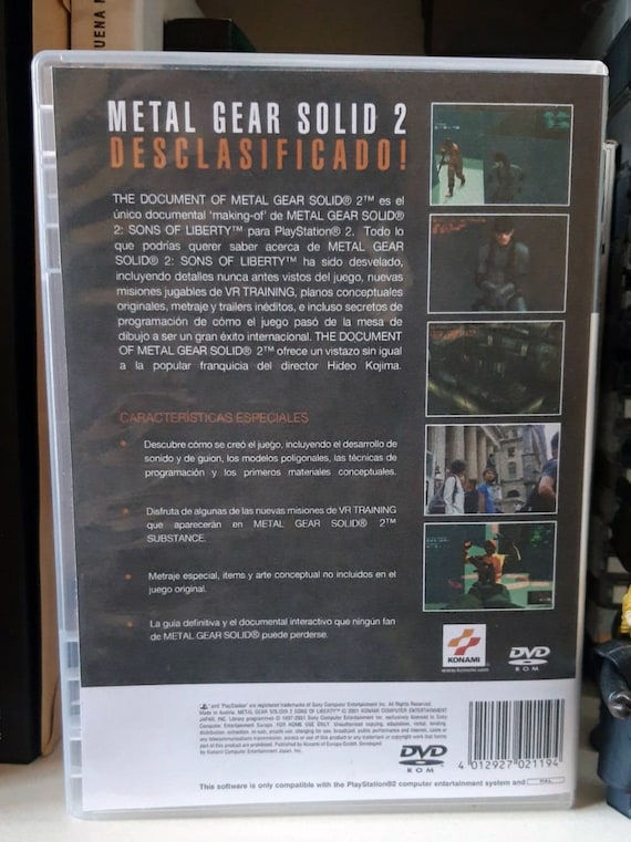 Cover the Document of Metal Gear Solid 2 - Etsy