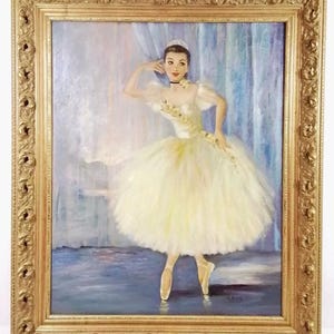 Antique Marion Rice Ballerina Oil Painting On Canvas Signed 37x31”  1/1 On Etsy