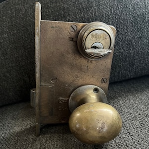 Antique Getty 214 Bronze/Brass Door Lock Ship Maritime 1/1 On etsy WITH KEY