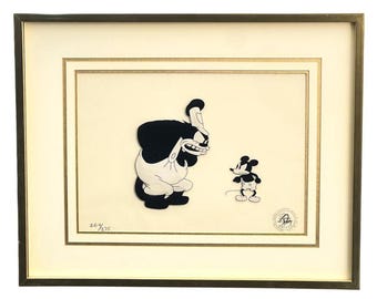 Vintage Steamboat Willie Cel LE #264/275 Walt Disney Mickey Mouse 1/1 On etsy