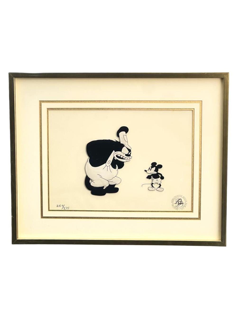 Vintage Steamboat Willie Cel LE #264/275 Walt Disney Mickey Mouse
