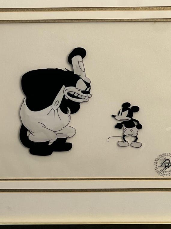 Vintage Steamboat Willie Cel LE #264/275 Walt Disney Mickey Mouse