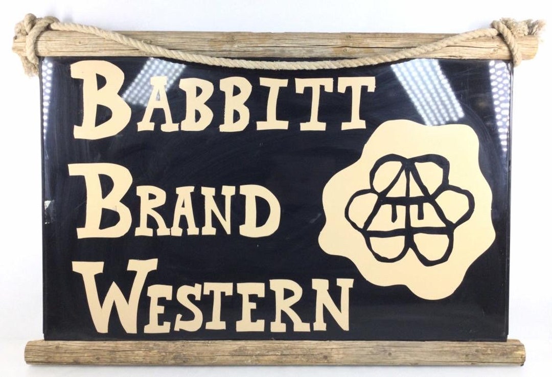 Vintage Babbitt Brand Western Advertising 26x38” Sign 1/1 on Etsy - Etsy