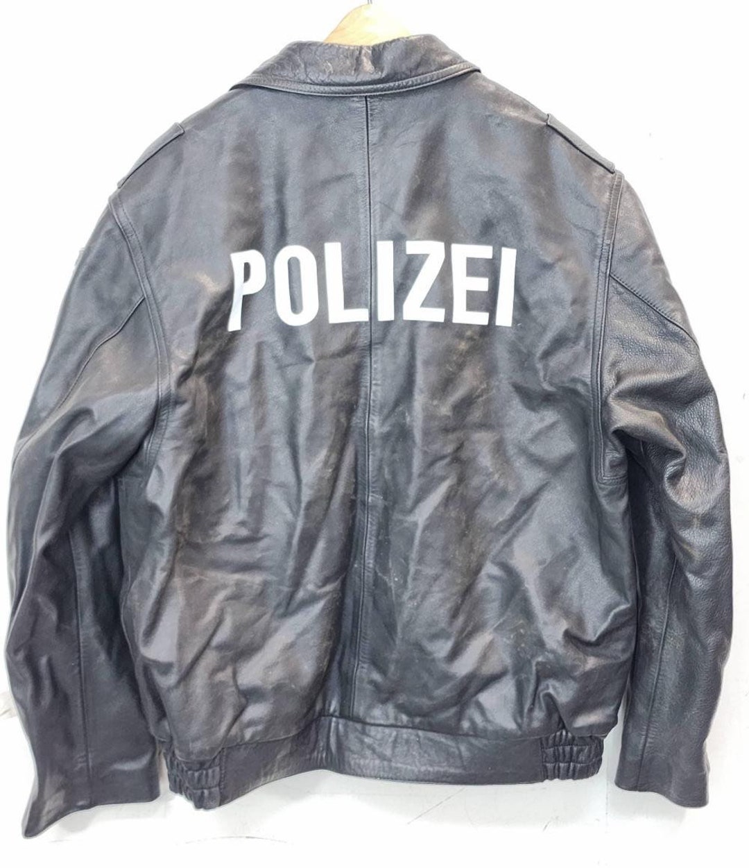 Vintage German Leather Police polizei Jacket Size 48 - Etsy