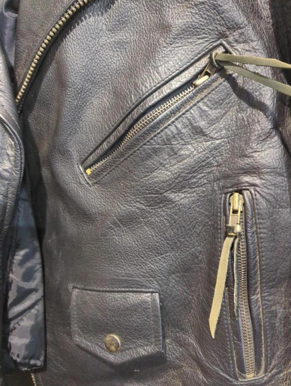 Vintage ATL Genuine Leather Biker Jacket Phoenix … - image 10