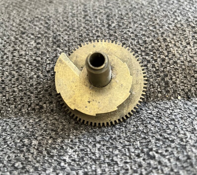 Antique Brass Grandfather Clock Movement Parts Sprockets Backplate Etsy