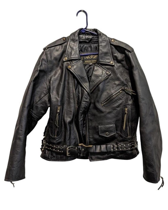 Vintage ATL Genuine Leather Biker Jacket Phoenix … - image 4