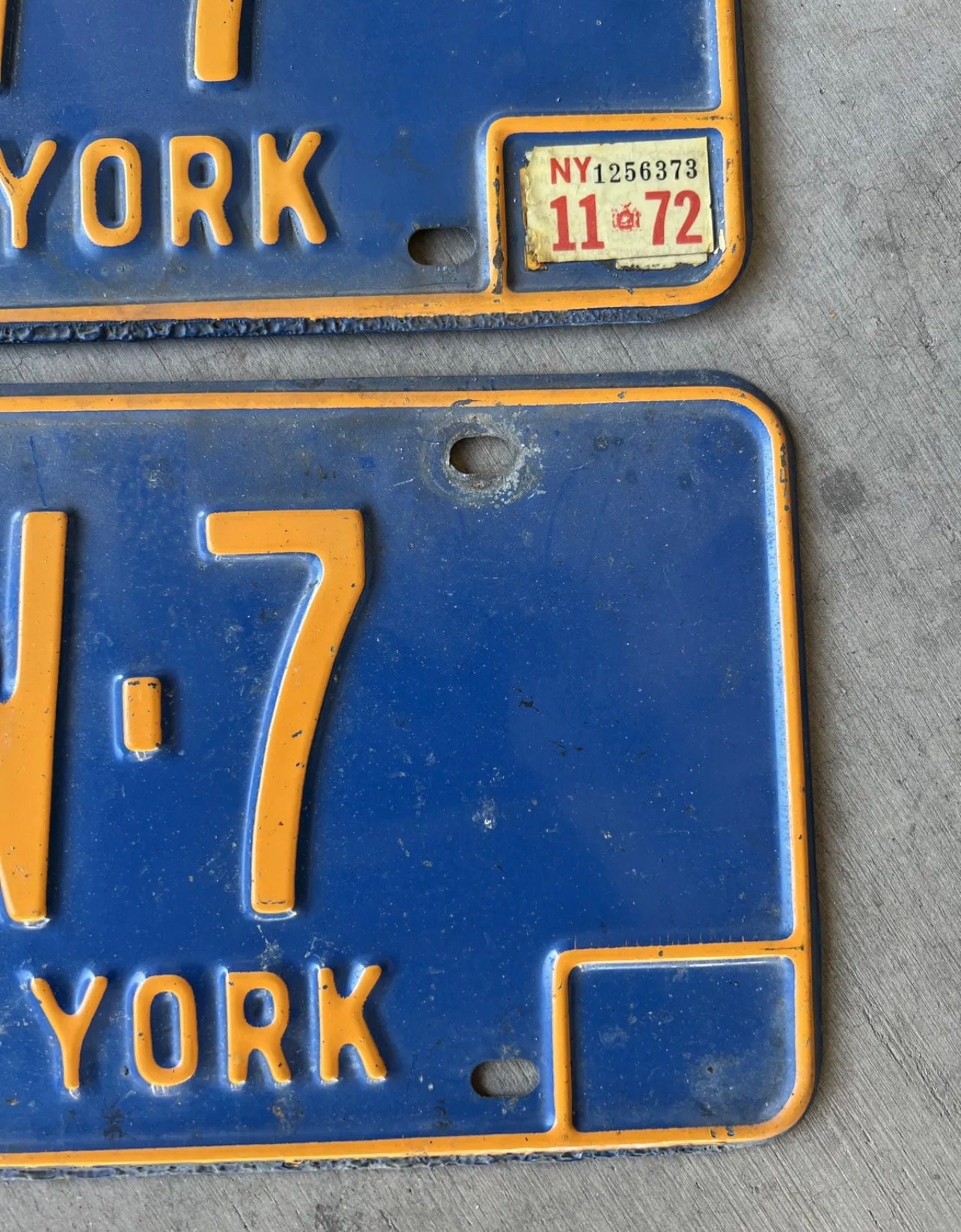 2 Vintage Matching Pair New York License Plates Low Number 3 Etsy