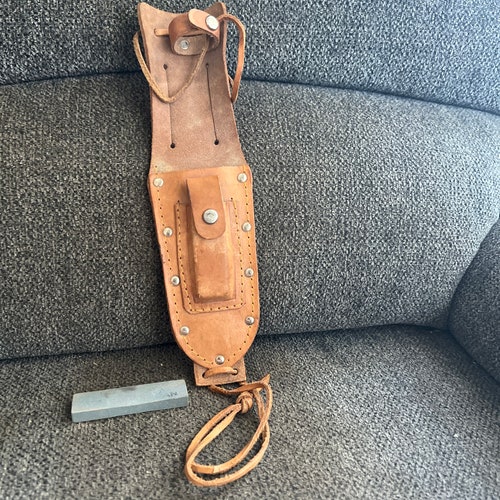 Vintage Bowie shops Hunting Knife MM-10-72 Japan Leather Sheath 1/1 On Etsy