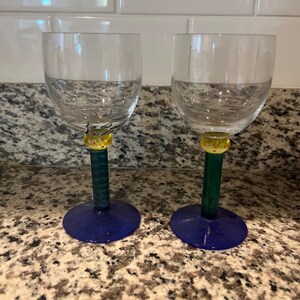 Kosta Boda Palm Trees Wine Glasses - Etsy