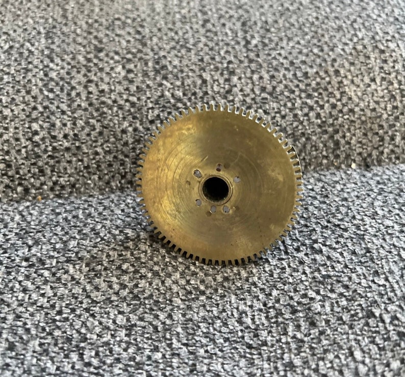 Antique Brass Grandfather Clock Movement Parts Sprockets Backplate Etsy