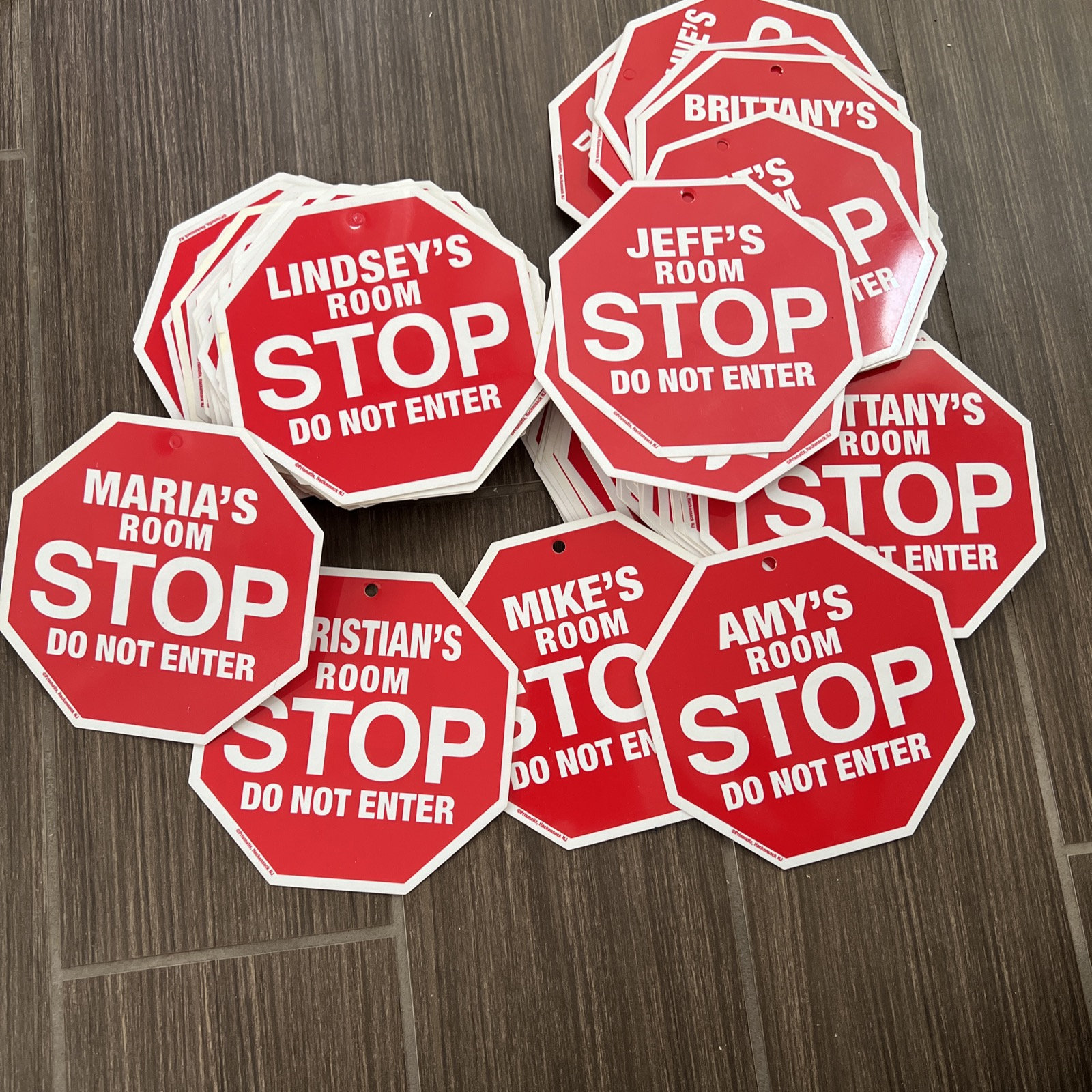 ONE Kids Room 6” Hanging Stop Sign Do Not Enter Many Names Available - Etsy