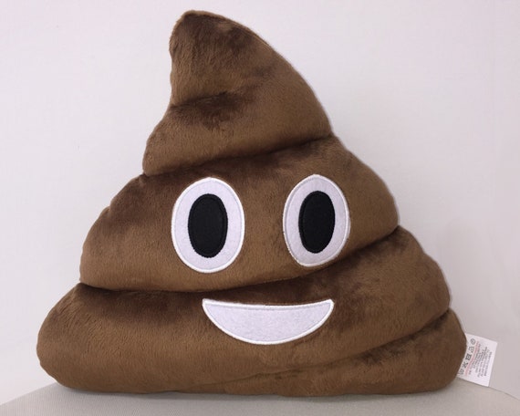You Get 1 12" Emoji Christmas Santa Red Hat EMOTICON POOP PILLOW 