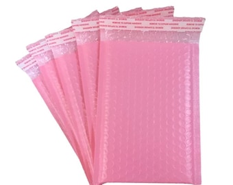 Poly Bubble Mailer, shipping bag envelope (pink)