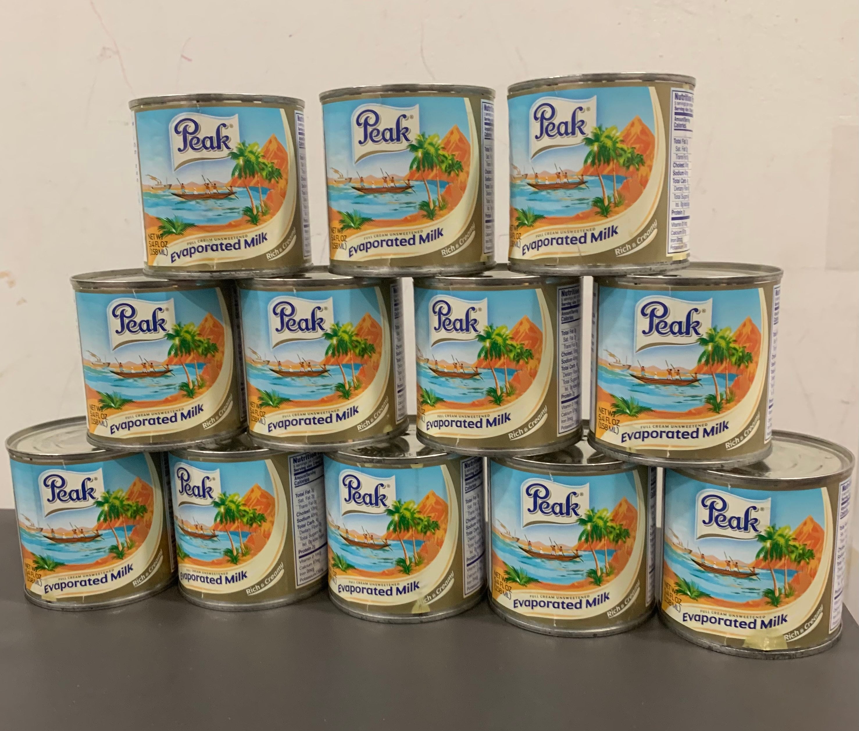 12 Peak Evaporated Milk, Rich and Creamy  - 5.4 oz