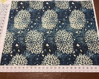 Sakai Floral Fabric Remnant, Ralph Lauren, 27” X 23 1/2”