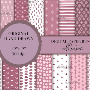 15 Digital Papers, Scrapbook Paper,  Backgrounds, Pink Collection, Pastel Collection, Scrapbook Papers, Scrapbook Paper bundle